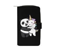 Panda and Unicorm Cute Hug Funny Wallets Multifunctional Credit Card Holder | Novelty Printed Large Handheld Coin Pockets Wallet for Men Women
