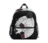 Panda Angry Web Broken Toddler Backpack Bookbag Mini Shoulder Bag for 1-6 Years Travel Boys Girls Kids with Chest Strap Clip Whistle