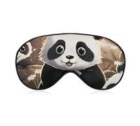 Panda Animal Blackout Sleep Eye Mask, Ventilated Fabric, Adjustable Wearing Style, Zero Pressure Sleeping Mask Soft Skin Friendly Eyeshade for Women Men