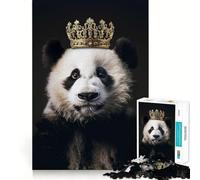 Panda Animal Cute King 1000 Piece Jigsaw Puzzles for Teenagers Jigsaw Smart Game Warm Time Image Assembly Lovely Gift (38x52cm)