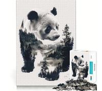 Panda Animal Forest Hard Jigsaw Puzzle for Adults 1000 Pieces Boost Memory Soothing Play Premium Cut Perfect Present (50x75cm)