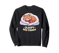 Panda Animal Lovers Sleepy Red Panda Sleep Pajamas Sweatshirt