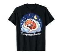 Panda Animal Lovers Sleepy Red Panda Sleep Pajamas T-Shirt