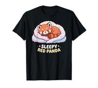 Panda Animal Lovers Sleepy Red Panda Sleep Pajamas T-Shirt