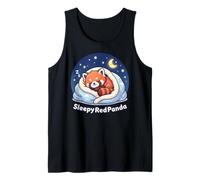 Panda Animal Lovers Sleepy Red Panda Sleep Pajamas Tank Top