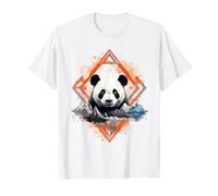 Panda Animal Nature Motif Abstract Artwork Painting Panda T-Shirt