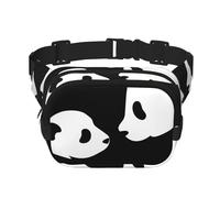 Panda Animal Unisex Adjustable Waist Square Double Layer Waist Pack for Outdoor Activities Travelling Running Hiking