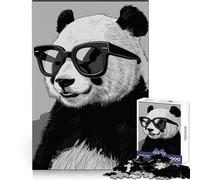 Panda Animals Hard Jigsaw Puzzle for Adults 1000 Pieces Smart Game Home Enjoy Image Assembly Festive Gift (38x26cm)