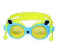 Panda Anti-fog Swimming Goggles Men And Women With High-definition Anti-fog Earplugs Swimming Goggles With Earplugs(Yellow)