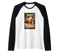 Panda Anticipating Tomorrow's Treat Diner Humor Raglan Baseball Tee
