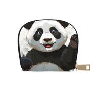 Panda art Print Coin Purse Wallet for Men&Women, Cute Leather Credit Card Holder Zipper Mini Pouch Change Purses, White, One Size, Coin Purse