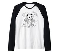 Panda Astronaut Space Explorer Cosmic Adventure Raglan Baseball Tee