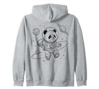 Panda Astronaut Space Explorer Cosmic Adventure Zip Hoodie