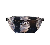Panda Astronaut Space Running Waist Pack-No-Bounce Phone Holder for Gym, Waterproof Crossbody Bum Bag with Adjustable Strap
