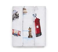 Panda® Bamboo 3-Pack Baby Muslins Swaddles - 120 x 120 cm, London