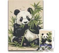 Panda Bamboo Animal 1000 Piece Jigsaw Puzzles for Adults Teenagers Creative Problem Solving Game Heartfelt Memorable Gift Idea Size 38x26cm