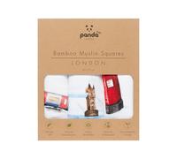 Panda 100% Bamboo Baby Muslin Swaddle - London (3 pack)