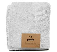 Panda Bamboo Bath Rug 50 x 80 cm - Ultra-Absorbent, Non-Slip and Machine Washable, Spa-like Experience, Pure White
