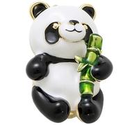 Panda Bamboo Brooch Pins Unisex Lovely Animal Party Casual Lapel Pin Cartoon Panda Corsage Badge Jewelry for Women