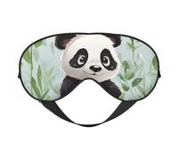 Panda Bamboo Eyes Sleep Mask Adjustable Strap Sleeping Eye Mask Light Blocking Blindfold Eye Sleep Shade Cover Bedtime Blackout Eyeshade for Yoga Nap Travel