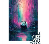 Panda Bamboo Forest Reflection Jigsaw Puzzles Puzzles for Adults Kids. 1000 Piece Impossible Challenge Toy Educational Games Home Decoration for Adults& Kids Age 14 Years Up 70x50cm/1000pcs
