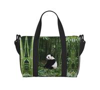 Panda Bamboo Forest Travel Duffle Bag-Lightweight Carry On Weekender for Men Women, Waterproof Overnight Bag for Gym Weekend Trips