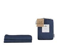 Panda Bamboo & French Linen Pillowcases, Midnight Navy | 2 x 75 x 50 cm | Soft & Breathable | Hypoallergenic & Antibacterial | Natural Choice for Skin & Hair | Moisture-Wicking | Better Quality Sleep