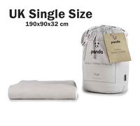 Panda Bamboo Mattress Protector (Single: 90 x 190 x 32 cm) White