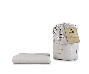 Panda® Bamboo Mattress Protector - White, EU Double | Waterproof, Ultra-Thin & Durable Cover Pad | Light & Breathable | Hypoallergenic & Anti-Bacterial | Soft on Skin | Bedding Essential | No Noise