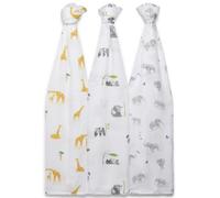 Panda Bamboo Muslin Swaddle - Origami - 120cm x 120cm