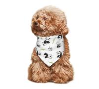 Panda Bamboo Pet Neckerchief Washable Pet Scarves Comfortable Triangle Dog Scarf For Birthday Party Supplies Everyday Wear Small Medium Large Dogs