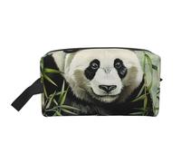Panda Bamboo Printed Makeup Bag Large Travel Cosmetic Bags Waterproof Cosmetic Case Toiletry Bag Organizer for Women Mom Girls