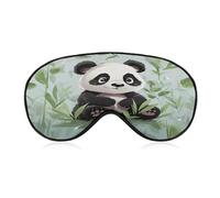 Panda Bamboo Sleep Mask for Women Men Soft Breathable Sleep Eye Mask Soft Eye Cover Light Blocking Sleeping Masks Adjustable Blindfold for Travel Home Office Naps & Gifts