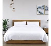 Panda Bamboo White Fitted Sheet - King size