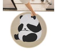 Panda Bath Mat - Round Shower Mat, Decorative Plush Soft Tais Non-Slip | Cute Panda Non-Slip Door Mat for Bedroom, Living Room, Bedroom, Washable, M