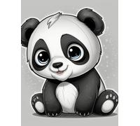 Panda Bear Cartoon Notebook