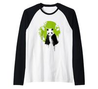 Panda Bear Climate Environment Save the World Depression sad Raglan Baseball Tee