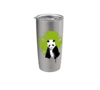 Panda Bear Climate Environment Save the World Depression sad Stainless Steel Insulated Tumbler