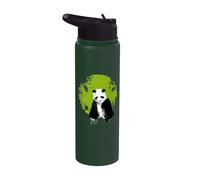 Panda Bear Climate Environment Save the World Depression sad Stainless Steel Insulated Water Bottle