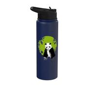 Panda Bear Climate Environment Save the World Depression sad Stainless Steel Insulated Water Bottle