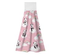 Panda Bear Cloud Rainbow Hand Towels Hanging with Loop & Hook