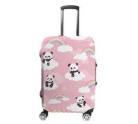 Panda Bear Cloud Rainbow Suitcase Cover Elastic Luggage Protector Fit 19 to 32 Inch Stylish Baggage Covers Travel Accessories