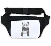 Panda Bear Cute Cub Animal Drawing Waist Bag Fanny Pack White