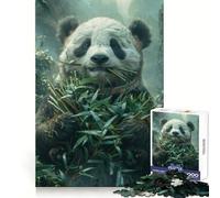 Panda Bear Eating Bamboo Hard Jigsaw Puzzle for Adults 1000 Pieces Boost Memory Soothing Play Premium Cut Perfect Present (38x52cm)