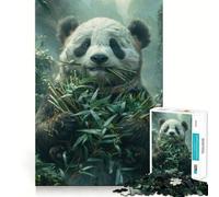 Panda Bear Eating Bamboo Jigsaw Puzzle 1000 Piece for Adults Brain Challenge Toy Leisure Time Clear Cut Amazing Present (50x75cm)