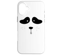 Panda Bear Face Funny Costume Halloween Case for iPhone 16 Plus