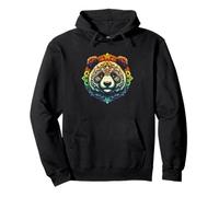 Panda Bear Face Head Colorful Mandala Art Wildlife Animal Pullover Hoodie