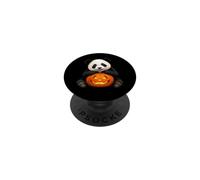 Panda Bear Funny Jack O Lantern Pumpkin Halloween PopSockets Adhesive PopGrip