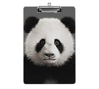 Panda Bear Head Clipboard, A4 Acrylic Clipboard with Hanging Hole, Ultra-Light Clip Board - Holds 100 Sheets, Shatterproof Document Holder for Office, 12.5" X 8.5"