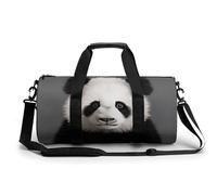 Panda Bear Head Gym Bag for Men Women, Sturdy Oxford Cloth Travel Bags with Removable Shoulder Strap, Waterproof Duffel Bag for Fitness, Travel, Yoga